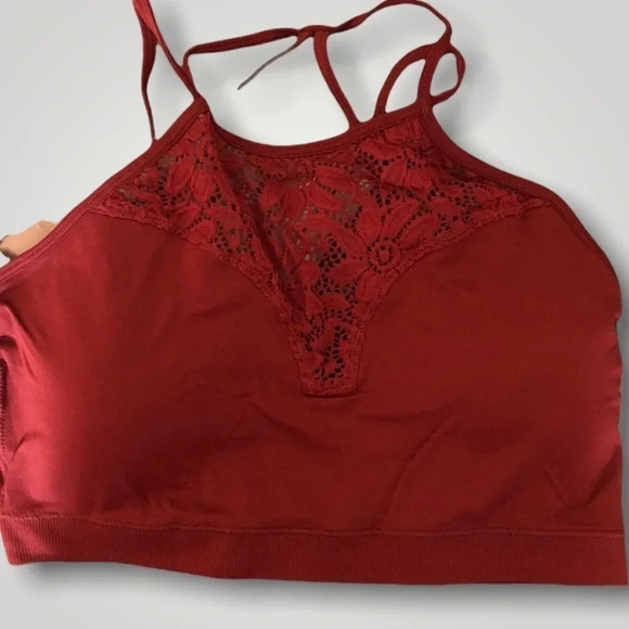 High Neck Plus Size Lace Cutout Bralette - Picture 4 of 8